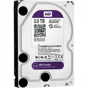HDD Supraveghere Western Digital Purple 3TB WD33PURZ, 256MB Cache, interfata SATA III, tehnologie AllFrame, suporta pana la 64 camere HD, workload 180TB/an, tehnologie CMR, functionare 24/7, format 3.5 inch - Img 3