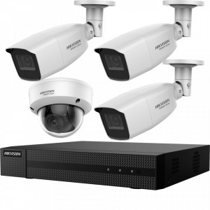 Kit HikVision HiWatch 4 camere 3+1 varifocale IR 40m MK-H004