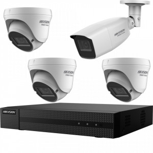Kit HikVision HiWatch 4 camere 3+1 varifocale IR 40m MK-H008