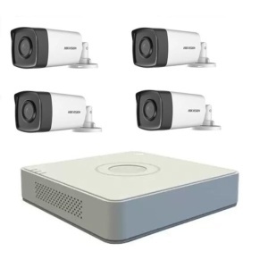 Kit sistem 4 camere supraveghere exterior FULL HD Hikvision TURBO 40m IR