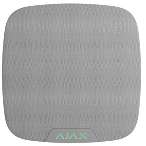 Modul voce wireless AJAX SpeakerPhone Jeweller (White), comunicare bidirectionala cu utilizator si companie securitate, volum difuzor 103dB, durata pana la 10 min, wireless pana la 1700m, IP50, baterii CR123, dimensiuni 112x112x41.5mm