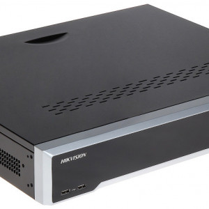 NVR 4K HikVision Pro DS-7732NI-I4/16P(B) 32 canale, switch 16 porturi PoE integrat, 2 porturi HDMI independente, 4 sloturi HDD, suporta camere ANPR/Termice/Fisheye, decodare 12MP, dual-stream, H.265+