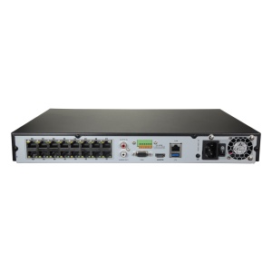 NVR HikVision HiWatch AcuSense 16 canale HWN-5216MH-16P(D), rezolutie 4K/12MP, 16 porturi PoE, H.265+, latime banda 160Mbps, 2 sloturi HDD, protectie perimetru, filtrare alarme false, Plug & Play - Img 3