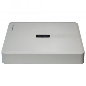 NVR IP HikVision HiWatch HWN-2108H-8P, 8 canale, 8 porturi PoE integrate, format Mini 1U, compresie video H.265+, latime banda 60 Mbps, decodare 4-ch @ 1080p, iesire simultana HDMI si VGA, ONVIF