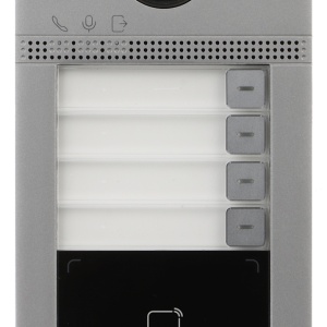 Post exterior videointerfon IP HikVision DS-KV8413-WME1(C) metalic cu 4 butoane, Wi-Fi, camera 2MP Full HD, cititor card Mifare, protectie IK08 si IP65, alimentare PoE, configurare Web, design din aluminiu - Img 4