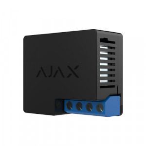 Releu wireless Ajax Relay Jeweller cu contact uscat (potential-free), alimentare 7-24V DC, sarcina maxima 5A, control de la distanta, scenarii automatizare, mod impuls sau bistabil, contact NO/NC, raza 1000m