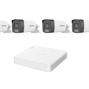 Sistem supraveghere Hikvision 4 camere FullHD 1080p, IR30m, microfon incorporat