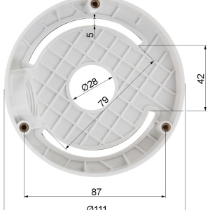 Suport inclinat de tavan Hikvision DS-1259ZJ pentru camere tip dome, fabricat din material plastic rezistent, culoare Hikvision White, unghi de inclinare optim pentru supraveghere, ideal pentru montaj la interior in spatii comerciale si rezidentiale - Img 3