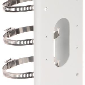 Suport stalp vertical HikVision DS-1475ZJ-SUS, montaj camere Bullet si Dome, material otel inoxidabil, culoare Hikvision White, design robust pentru exterior, compatibilitate universala accesorii, prindere sigura - Img 3