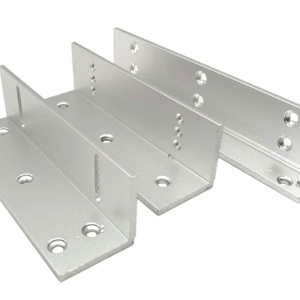 Suport ZL pentru electromagnet SM-ZL180 din aluminiu anodizat, instalare simpla pe usi cu deschidere spre interior, dimensiuni suport Z 130x42x42mm, dimensiuni suport L 170x40x25mm, greutate neta 0.35kg