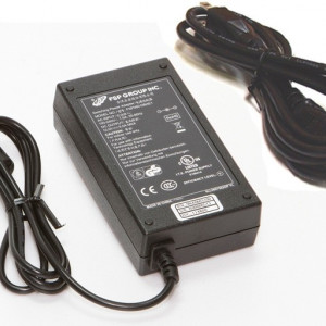 Sursa de alimentare capsulata FSP-5A, iesire reglabila 12V-14V DC, curent 5A, protectie la suprasarcina si scurtcircuit, ideala pentru camere de supraveghere CCTV si sisteme de control acces, carcasa metalica compacta