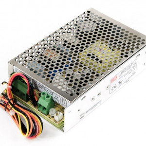 Sursa de alimentare in comutatie Mean Well SCP-75-24 cu functie de incarcare baterie, iesire 27.6V, curent 2.7A, putere 74.5W, protectie la supratensiune si suprasarcina, ideala pentru sisteme de securitate si backup 24V
