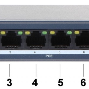 Switch de retea PoE Hikvision DS-3E0109P-E/M(C) unmanaged cu 8 porturi 10/100 Mbps PoE + 1 port uplink 10/100 Mbps, intelligent PoE management, transmisie PoE pana la 300 m, 8‑core adaptive power, protectie 6 kV si port VIP - Img 2