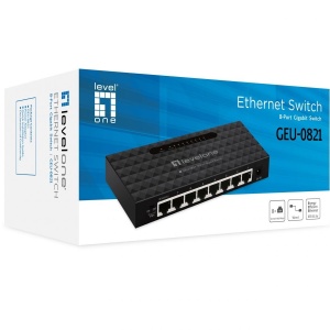 Switch Gigabit Level1 GEU-0821 Unmanaged, 8 porturi 10/100/1000Mbps, functie VLAN Isolation prin DIP-switch, suport 9K Jumbo Frames, eficienta IEEE 802.3az, arhitectura Store-and-Forward, montaj desktop sau perete - Img 4
