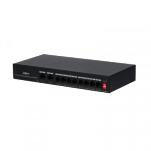 Switch PoE Dahua 8 porturi PFS3010-8ET-65, putere 65W, 2 porturi Uplink, functie Watchdog (repornire automata dispozitive), transmisie Long Distance max. 250m, viteza 10/100 Mbps, protectie descarcari electrice - Img 2