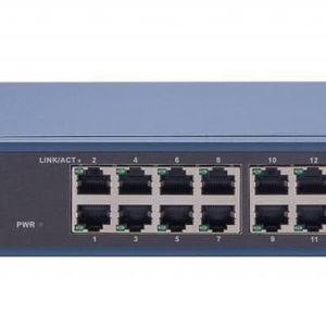 Switch smart managed L2 Hikvision DS-3E1516-EI V3, 16 porturi RJ45 Gigabit, protectie supratensiune 6KV, carcasa metalica, montare rack, QoS, Loop Prevention, DHCP Snooping, alimentare 220VAC, management simplificat