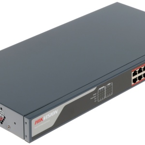 Switch Smart Managed PoE Hikvision DS-3E1318P-EI/M, 16 porturi Fast Ethernet, 1 port Gigabit RJ45, 1 port Gigabit Combo, buget total 130W, PoE Watchdog, transmisie pana la 300m, protectie 6kV, suport VLAN si STP/RSTP - Img 3