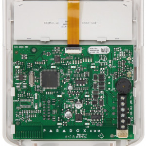 Tastatura LCD Paradox K641, 32 caractere, meniu in limba Romana, compatibila seria Digiplex EVO, 1 intrare zona adresabila, 1 iesire PGM, 8 butoane functii, afisare ora 12/24h, etichete programabile, LCD albastru - Img 3