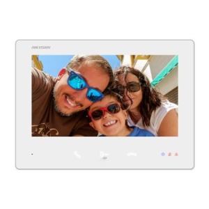 Videointerfon 2 fire Hikvision DS-KH7300EY-TE2/White, ecran touch 7 inch HD, 3 butoane fizice, configurare Rotary Switch, Plug & Play, vizualizare live, deschidere automata, Floor Call, culoare alb - Img 3