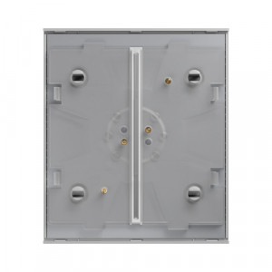 Buton central dublu Ajax LightSwitch CenterButton 2-gang pentru intrerupator dual LightCore, tehnologie Jeweller, panou tactil fara atingere, iluminare de noapte, raza 1100m, disponibil in 8 culori, dimensiuni 82x70.5x10mm - Img 2
