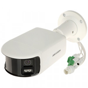 Camera HikVision IP 4K Panoramic View 180 lumina alba 30 m cu microfon DS-2CD2T87G2P-LSU/SL - Img 3