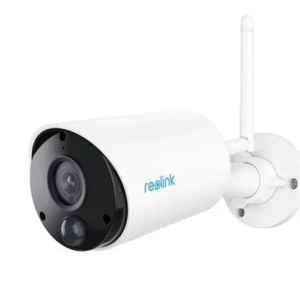 Camera supraveghere exterior Reolink 3MP B320 Super HD, alimentare acumulator, compatibila panou solar, conectivitate Wi-Fi, detectie inteligenta persoane si vehicule, vizualizare nocturna, audio bidirectional, protectie IP65