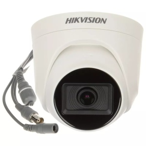 Camera supraveghere interior Turret 5 MP HikVision DS-2CE76H0T-ITPF(2.8mm)(C), Turbo HD, tehnologie EXIR 2.0 (IR 20m), 4 in 1 (TVI/AHD/CVI/CVBS), rezolutie 2560 x 1944, lentila fixa, carcasa compacta, instalare usoara - Img 2