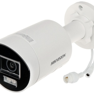 Camera supraveghere IP Bullet Hikvision 4MP DS-2CD2047G2H-LIU/SL(2.8mm)(eF), ColorVu, Smart Hybrid Light, WDR 130dB, Deep Learning (om/vehicul), alarma luminoasa si audio, audio bidirectional, slot card 512GB, IP67 - Img 2