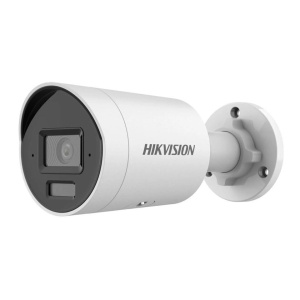 Camera supraveghere IP Bullet Hikvision AcuSense DS-2CD2023G2-LI 2 Megapixeli Full HD, lentila 2.8mm cu unghi de 112 grade, tehnologie Smart Hybrid Light cu iluminator dual IR si lumina alba pana la 40 metri