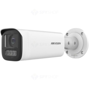 Camera supraveghere IP HikVision Bullet 4MP DS-2CD1B43G2-LIU(2.8mm), Smart Hybrid Light, detectie om si vehicul, iluminare duala IR si lumina alba, microfon incorporat, protectie IP67, compresie H.265+, carcasa rezistenta