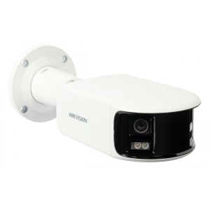 Camera supraveghere IP HikVision Bullet 6MP DS-2CD2T67G2P-LSU/SL(2.8mm), Panoramic 180°, ColorVu, imagini color 24/7, Live Guard, alarma audio-vizuala, AcuSense, WDR 130dB, microfon, IP67, slot card, exterior - Img 4