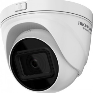 Camera supraveghere IP HikVision HiWatch Turret 2MP HWI-T621H-Z, lentila varifocala motorizata 2.8-12mm, compresie H.265+, EXIR IR 30m, protectie IP67, digital WDR, slot card microSD, alimentare PoE, 3D DNR, ONVIF