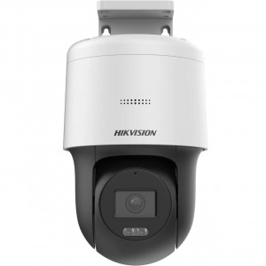 Camera supraveghere IP Hikvision PT 2MP DS-2DE2C200MW-DE(F0)(S7), Dual Light (IR si Lumina Alba), rotire motorizata, microfon incorporat, DWDR, IP66, compresie H.265, slot card, vizualizare la distanta prin Hik-Connect