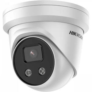 Camera supraveghere IP HikVision turret 8MP DS-2CD2386G2-ISU/SL(2.8mm)(C), tehnologie DarkFighter, WDR 120dB, H.265+, audio bidirectional, flash stroboscopic si alarma sonora, protectie IP67, AcuSense, Deep Learning - Img 1