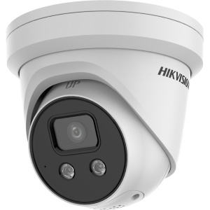 Camera supraveghere IP Hikvision turret 8MP DS-2CD2386G2-ISU/SL(C), AcuSense, rezolutie 4K 3840x2160, lentila fixa 2.8/4/6mm, DarkFighter low light, PoE 802.3af, IR 30m, strobe light si alarma audio, two-way audio, IP67