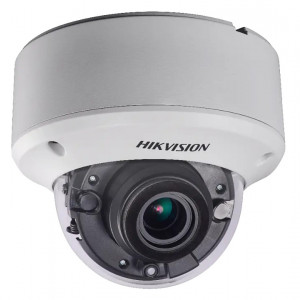 Camera supraveghere Turbo HD Hikvision Dome 2MP DS-2CC52D9T-AVPIT3ZE, lentila motorizata 2.8-12mm, tehnologie PoC (Power over Coax), Ultra-Low Light, WDR 120dB, IR 40m, IP67, IK10, iesire video duala (HDTVI/CVBS)