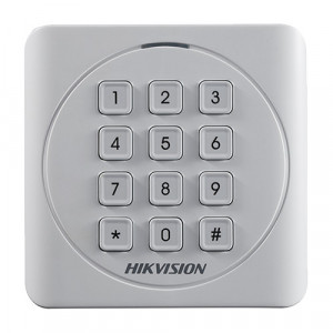 Cititor de carduri HikVision DS-K1801MK, tehnologie duala Mifare 1 (13.56MHz) si EM (125kHz), interfata Wiegand (W26/W34), protectie IP65, beeper incorporat, carcasa PC+ABS, montaj la interior sau exterior, fara tastatura - Img 2