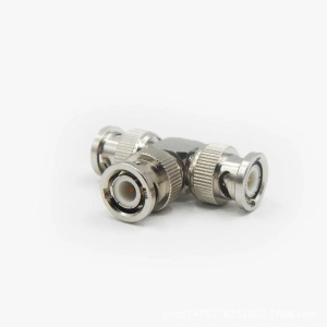 Conector BNC tata la 2 x BNC tata tip T, set 10 bucati, LN-CTB03B, adaptor splitter semnal video pentru sisteme supraveghere, constructie metalica rezistenta, conexiune stabila, compatibil cablu coaxial RG59/RG6