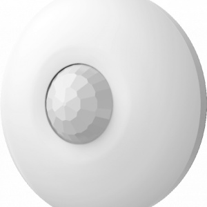 Detector de miscare PIR wireless Hikvision DS-PDCL12-EG2-WE, montaj tavan, acoperire 360°, raza 12m, tehnologie SEC, 868 MHz, criptare AES-128, tamper antifurt, configurare completa din aplicatie AX PRO