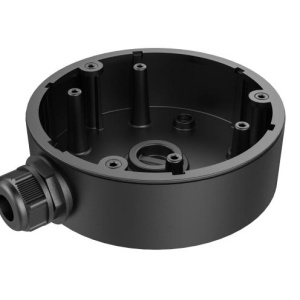 Doza HikVision DS-1280ZJ-DM21(Black) din aliaj de aluminiu, montaj plafon sau perete, culoare Black, rezistenta la intemperii, design compact pentru gestionarea cablurilor camerelor dome