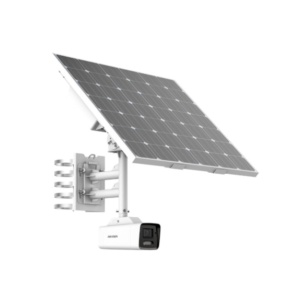 Kit camera supraveghere IP Hikvision solara bullet 4MP DS‑2XS6A46G1‑IZS/C36S80(2.8‑12mm) cu lentila varifocala motor, panou solar 80 W, baterie litiu 360 Wh, clasificare inteligenta persoane si vehicule, WDR 120 dB, transmisie 4G, stocare eMMC/SSD - Img 2