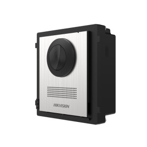Modul 2‑wire HikVision DS‑KD8003Y‑IME2/NS, unitate principala 2‑wire cu camera fisheye 2MP si IR, IP65, control doua yale, configurare web remote, iesire 12 V/500 mA pentru lock, carcasa inox - Img 2