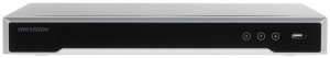 NVR Hikvision 8 canale 4K DS-7608NI-K2/8P, switch 8 porturi PoE integrat, Plug and Play, latime banda 80Mbps, compresie H.265+, 2 sloturi HDD pana la 16TB fiecare, iesire video HDMI si VGA, decodare 2 canale 8MP
