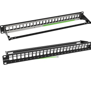 Panou de cablare retea HikVision DS-1CP0P24-1U, patch panel 1U cu 24 porturi, otel rece de inalta densitate, electroplacat, impamantare standard, suport jachete keystone, instalare usoara, mentenanta rapida - Img 2