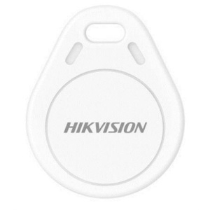 Set 25 bucati tag de proximitate HikVision DS-PT-M1, tehnologie Mifare 13.56 MHz, compatibil cu tastaturi si cititoare AX PRO, material PVC/ABS durabil, culoare alb, dimensiuni reduse 41x32mm, control acces