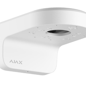 Suport montaj perete/stalp Ajax MountCam A1 (White) compatibil cu BulletCam, DomeCam si TurretCam, interior/exterior, spatiu organizare cabluri, puncte fixare pre-gaurite, suruburi captive, temperatura -40°C la +60°C