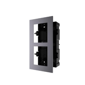 Suporti instalare videointerfon HikVision DS‑KD‑ACF2/Plastic, 2 bucati pentru montaj incastrat, include cutie gang, suruburi de fixare si accesorii, material plastic