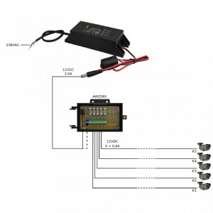 Sursa alimentare CCTV 12V Pulsar PSCL12030, curent iesire 3A, capsulata cu protectie IP67, tensiune intrare 90-264V AC, protectii SCP OLP si supratensiune AC, dimensiuni 135x50x33mm, ideala pentru exterior - Img 2