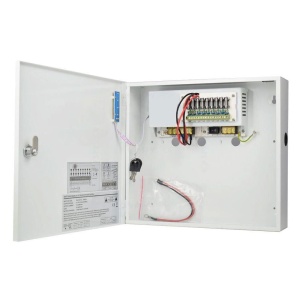 Sursa in comutatie cu back-up ZTP1210B-09F, tensiune iesire reglabila 12-14V DC ADJ, curent 10A, 9 canale de iesire, curent incarcare acumulator 1.8A, compatibila acumulator 12V 7Ah, eficienta peste 85% - Img 2