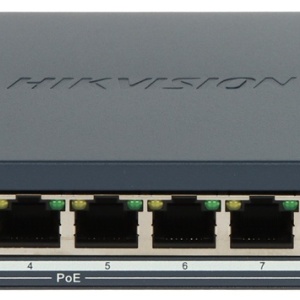 Switch gestionabil HikVision DS‑3E1510P‑EI, 8×Gigabit PoE + 2×Gigabit RJ45, buget PoE 110 W, suport 802.1Q VLAN, PoE watchdog pentru restart camere, STP/RSTP preventie bucle, detectie cablu, PoE pana la 300 m si protectie supratensiune 6 kV - Img 2